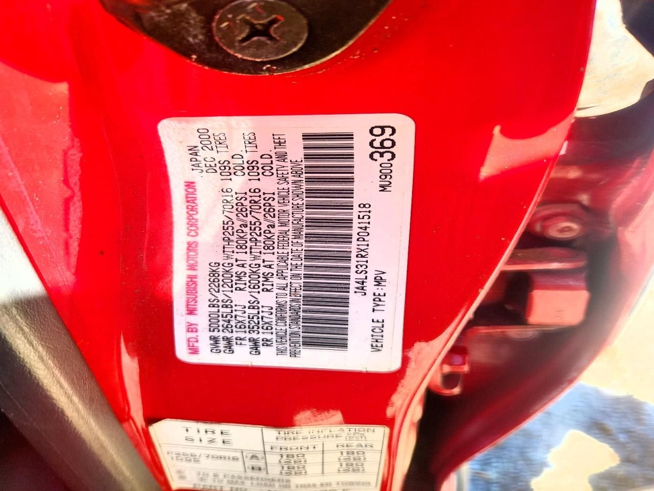 2001 Mitsubishi Montero Sport xs