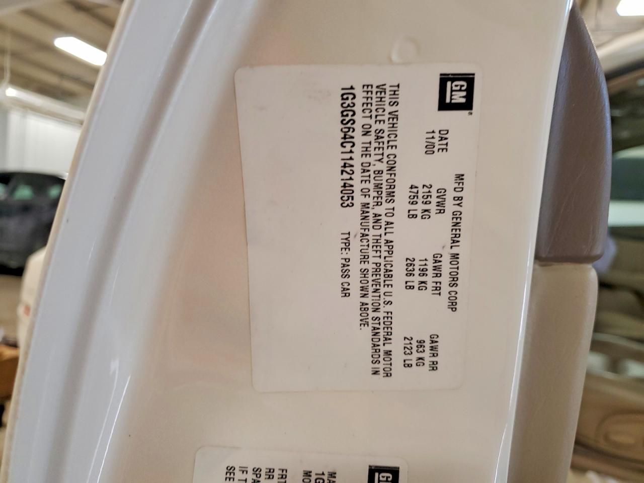 2001 Oldsmobile Aurora 4.0