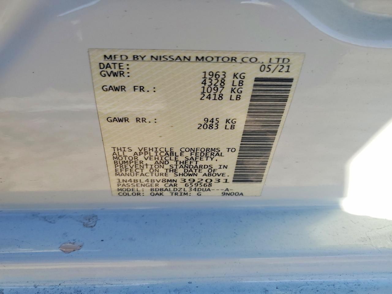 2021 Nissan Altima s