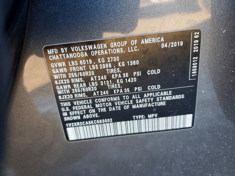 2019 Volkswagen Atlas se