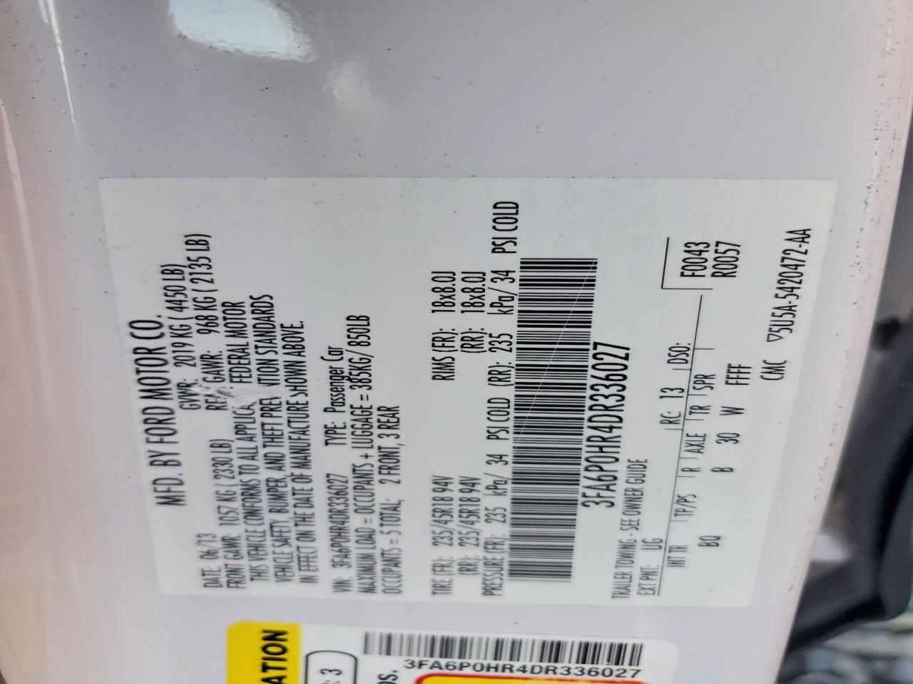 2013 Ford Fusion se