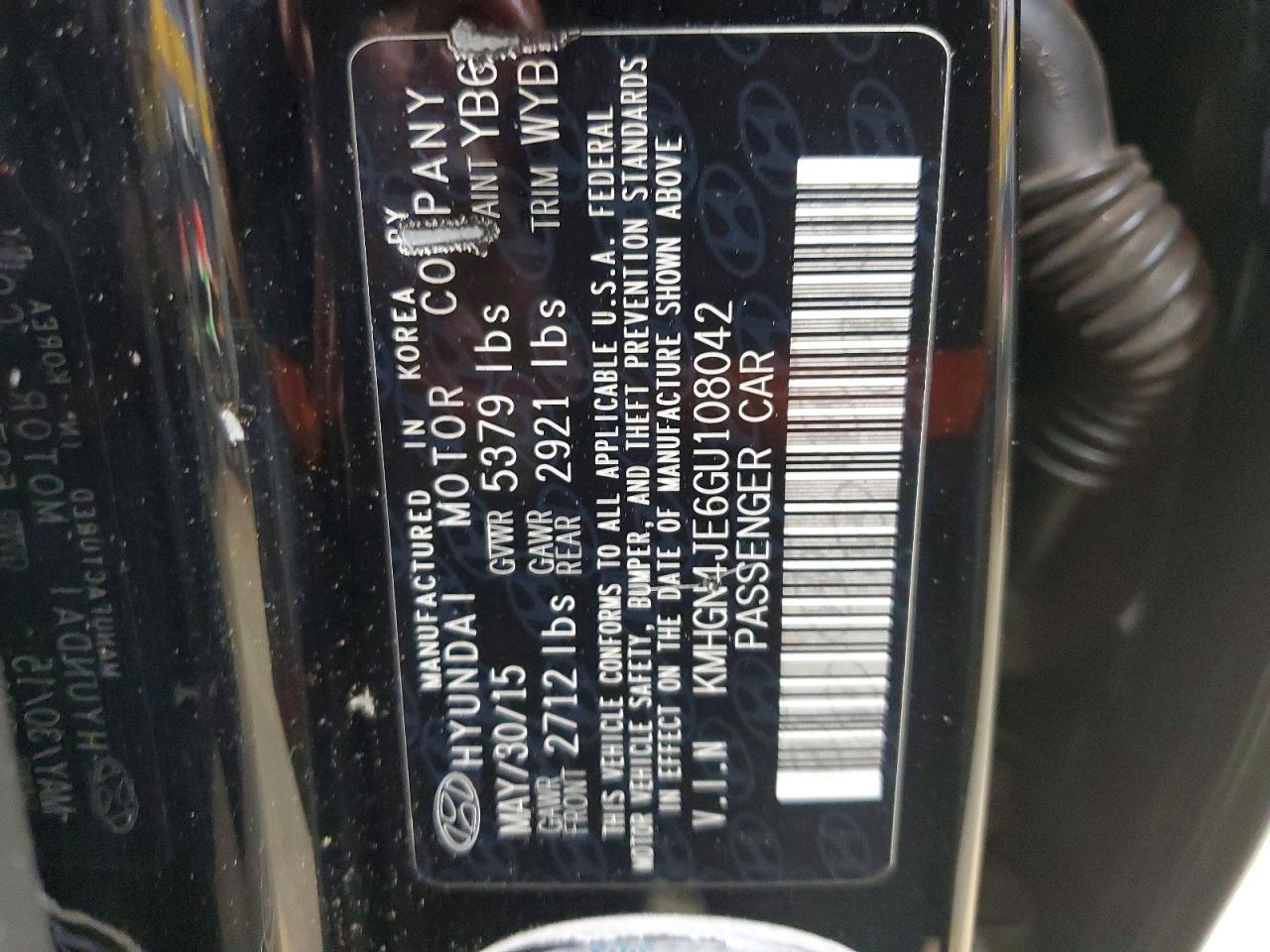 2016 Hyundai Genesis 3.8l