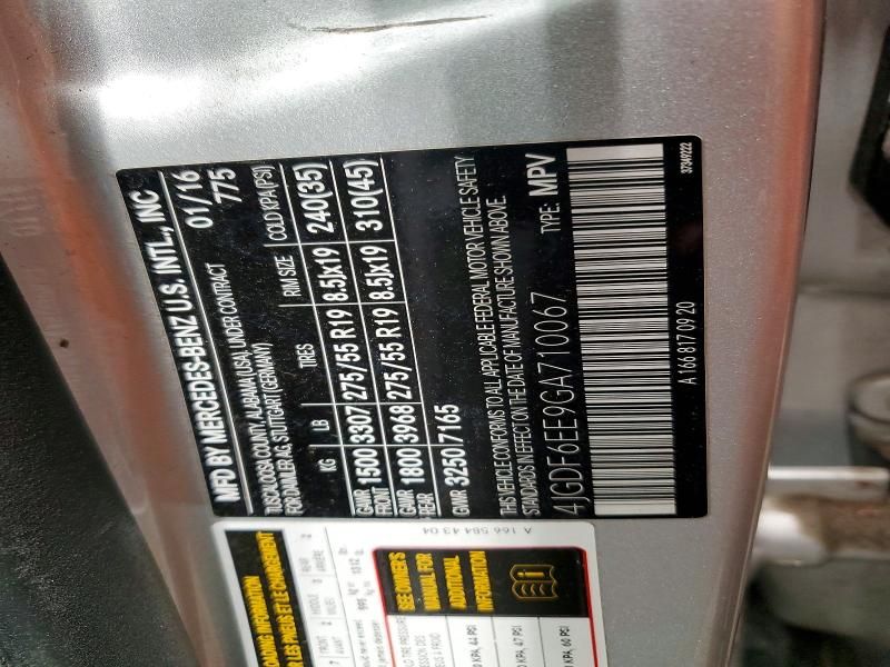 2016 Mercedes-Benz Gl 450 4matic