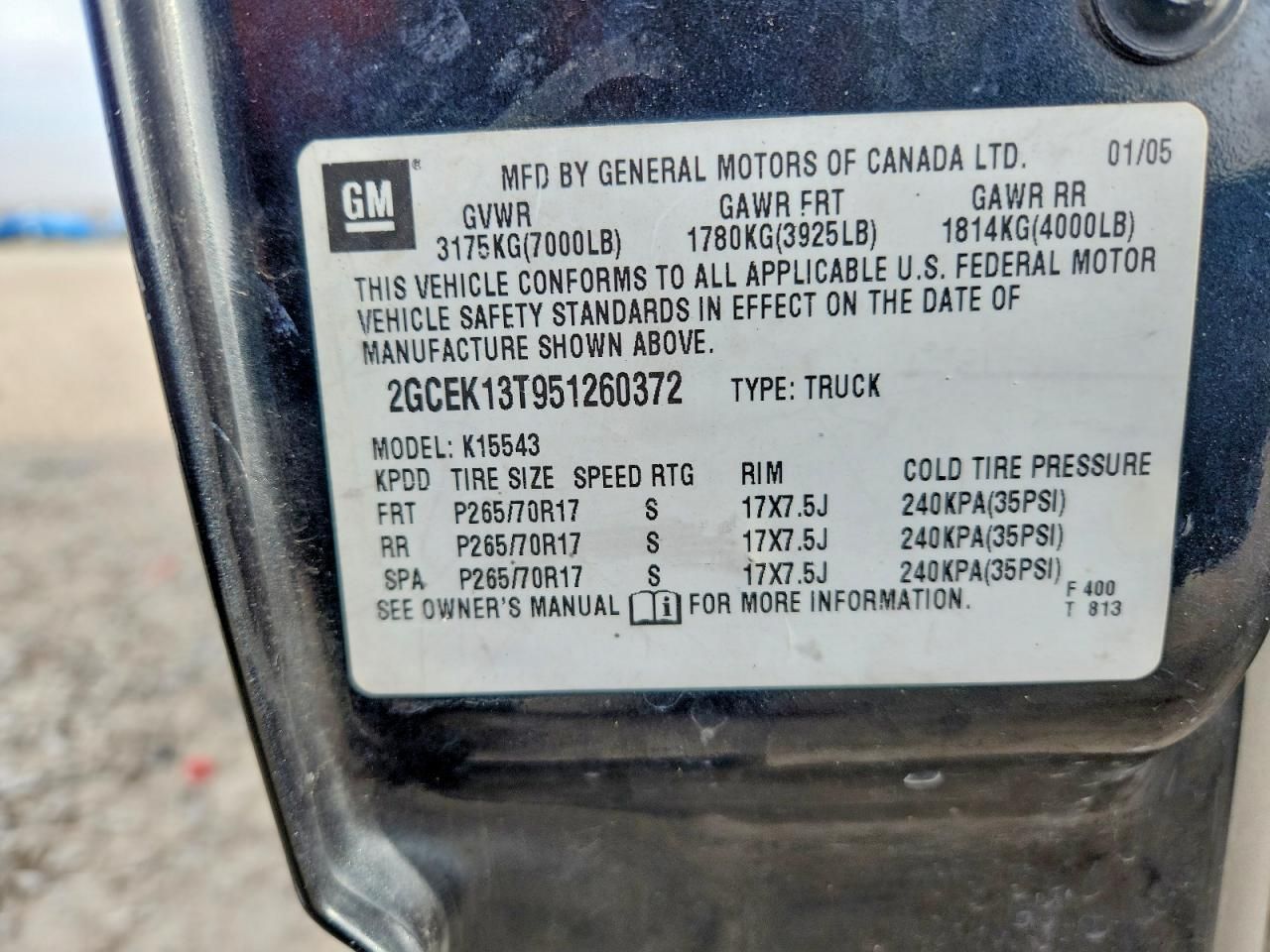 2005 Chevrolet Silverado K1500