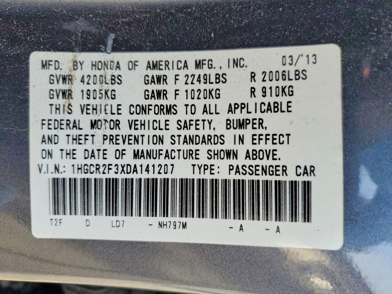 2013 Honda Accord lx