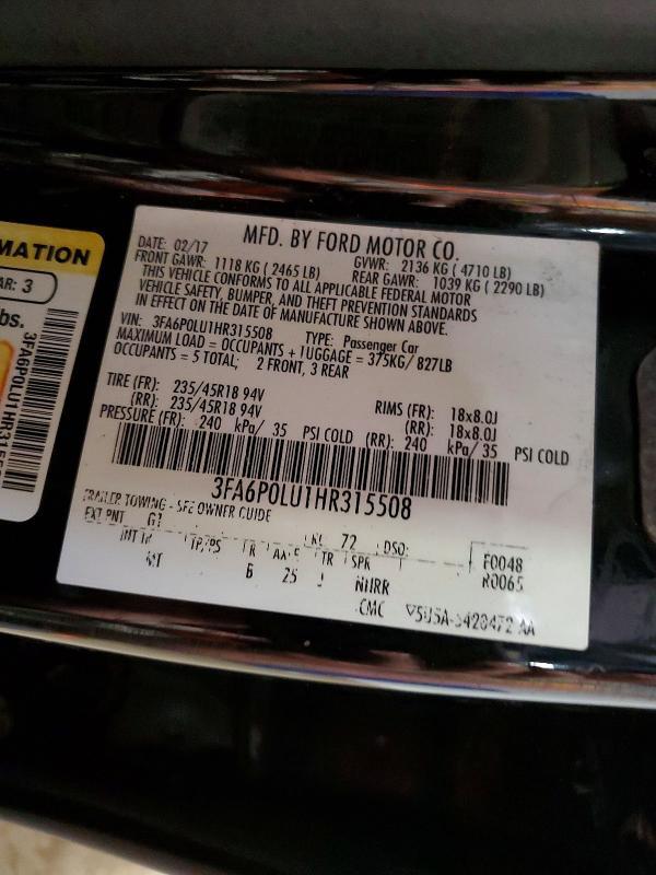 2017 Ford Fusion se Hybrid