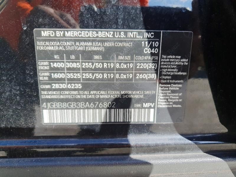 2011 Mercedes-Benz Ml 350 4matic