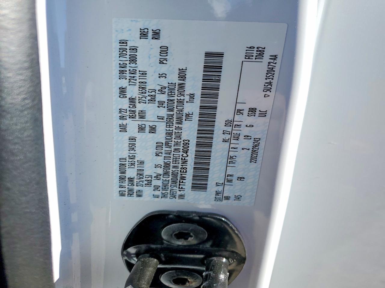 2022 Ford F150 Supercrew