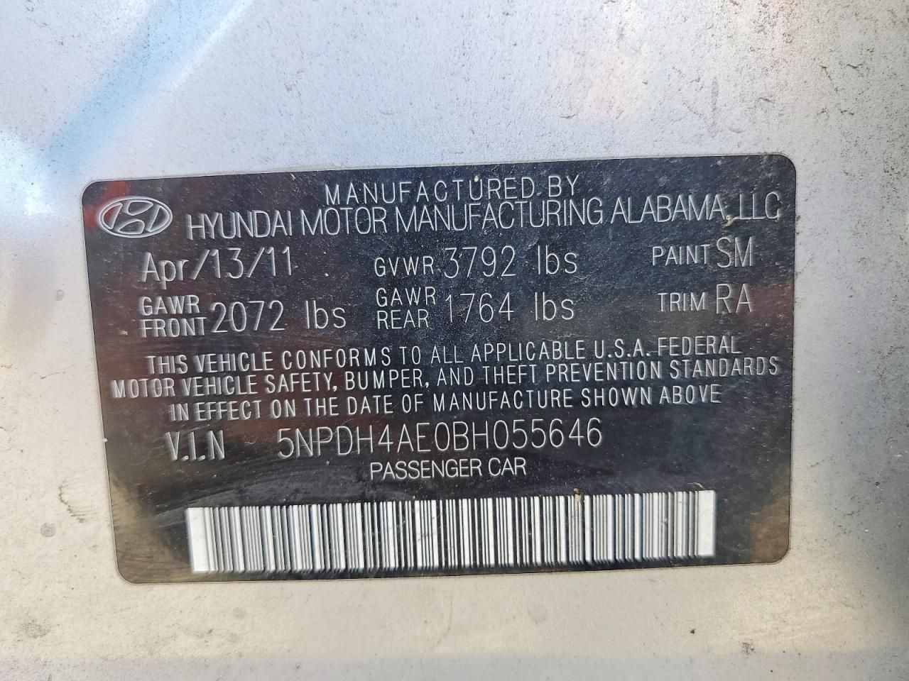 2011 Hyundai Elantra gls