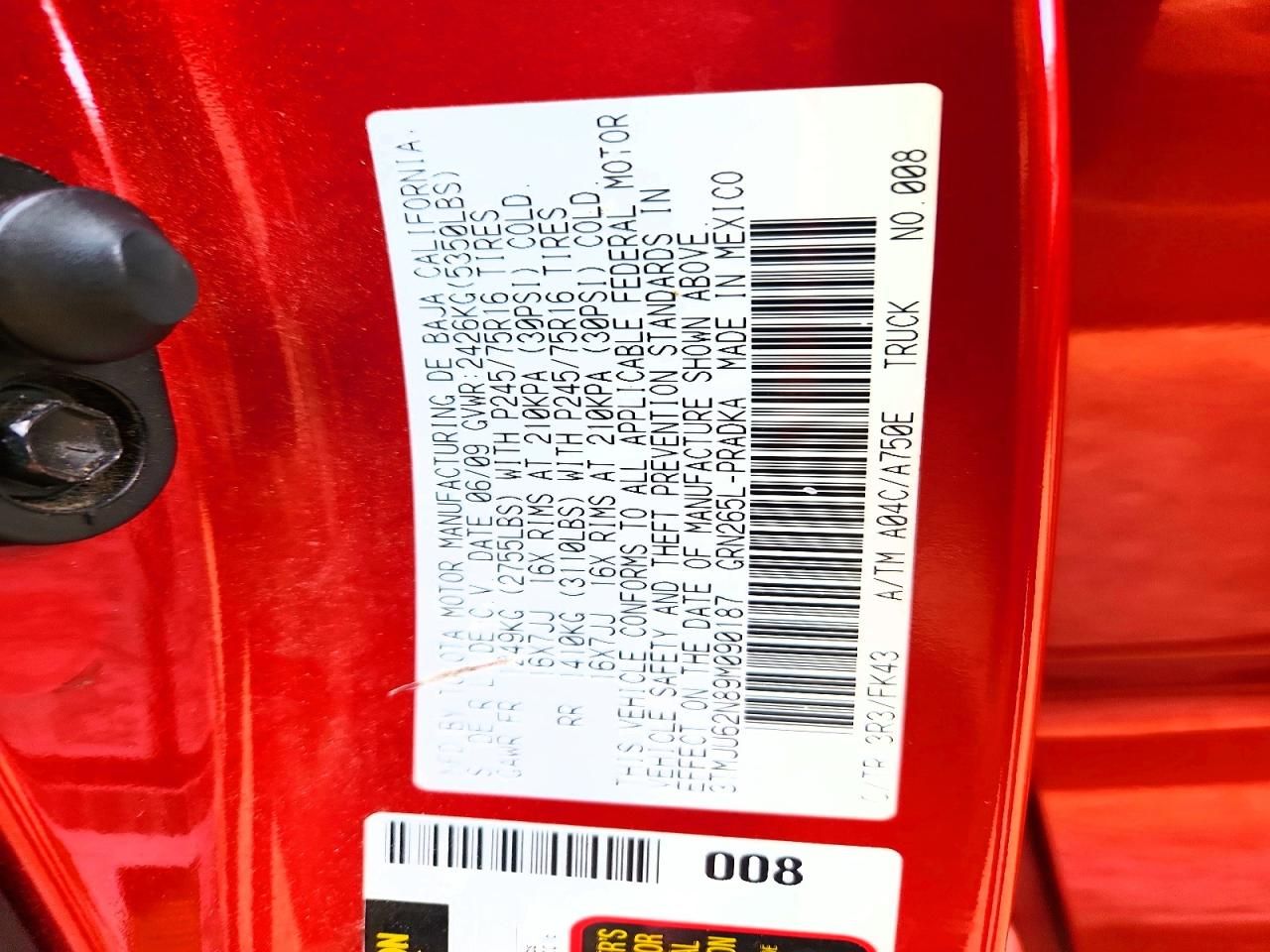 2009 Toyota Tacoma Double cab Prerunner