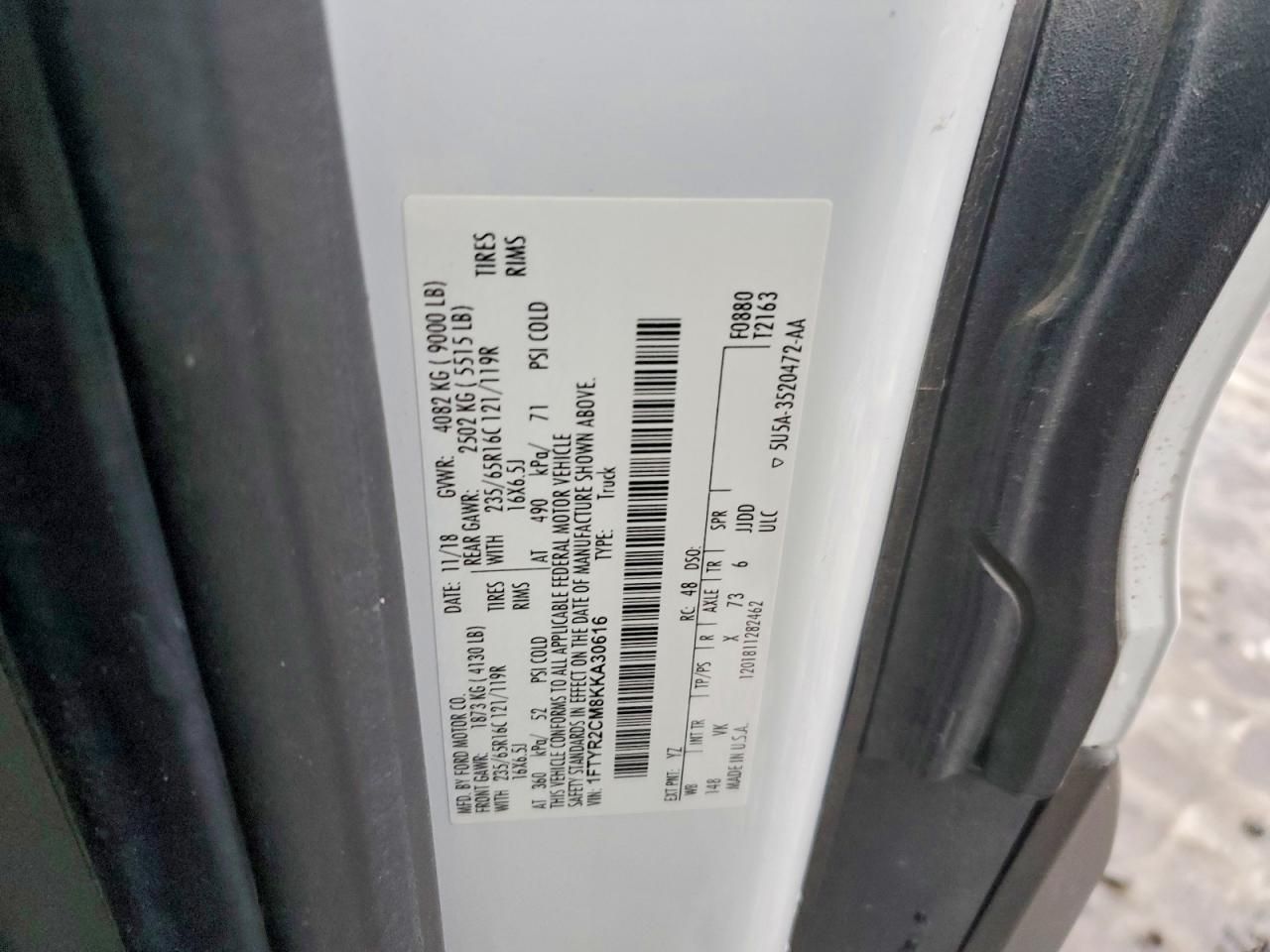 2019 Ford Transit T-250