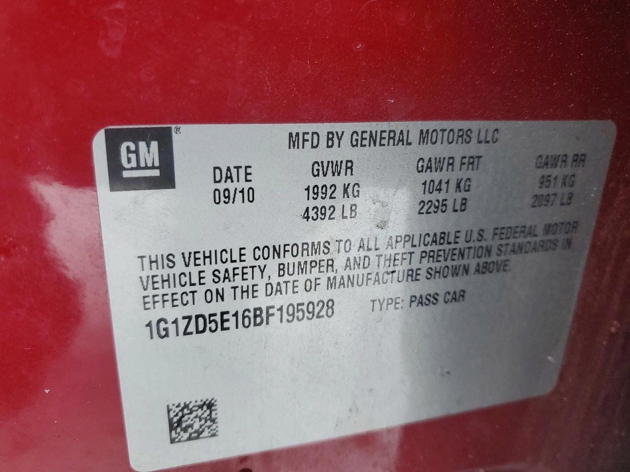 2011 Chevrolet Malibu 2LT
