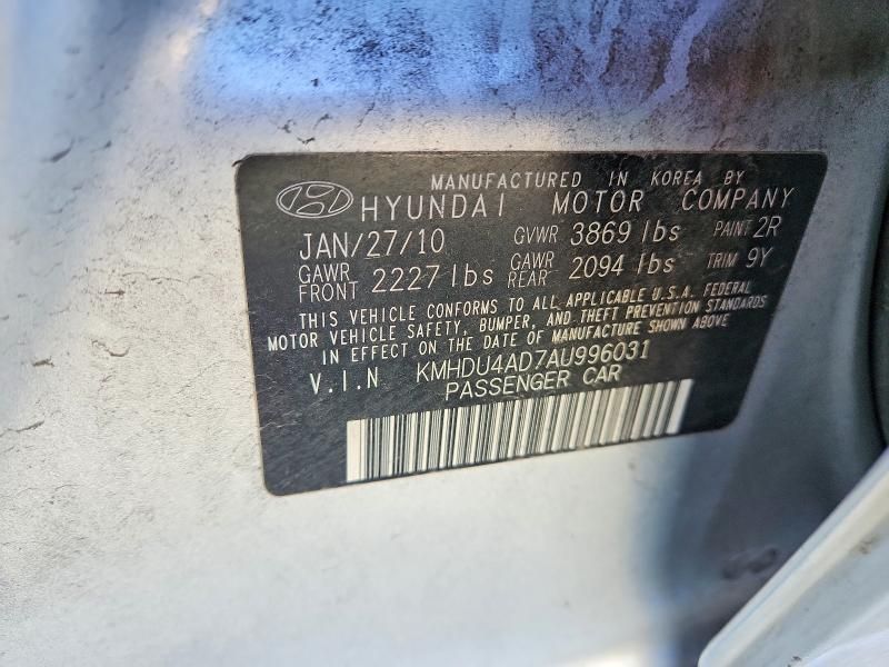 2010 Hyundai Elantra Blue