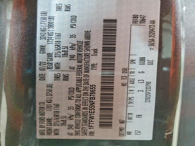 2022 Ford F150 Supercrew