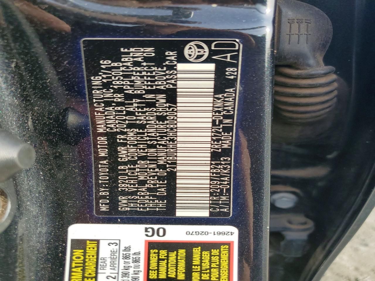 2017 Toyota Corolla l