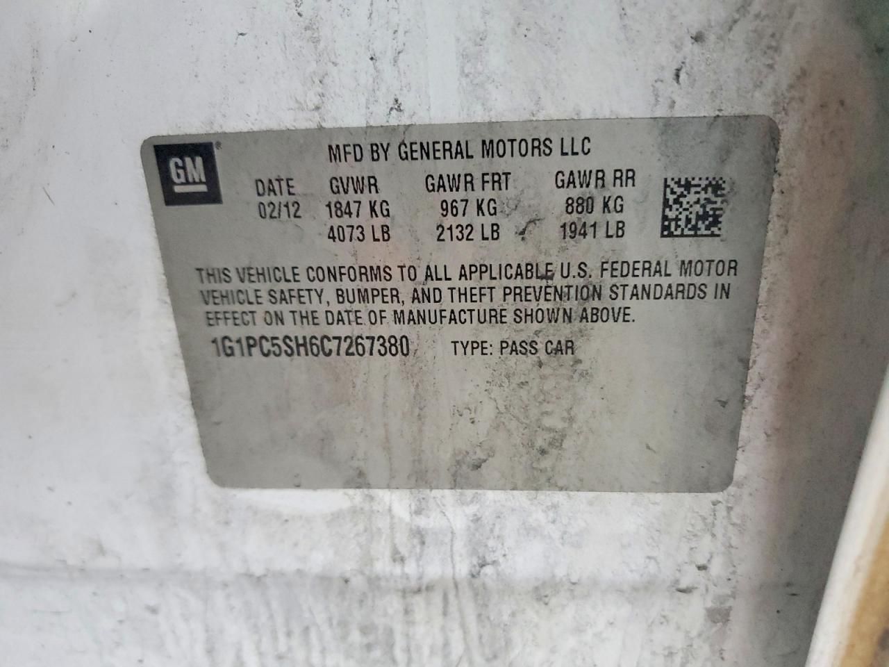 2012 Chevrolet Cruze ls