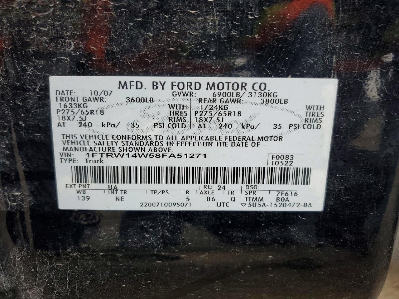 2008 Ford F150 Supercrew