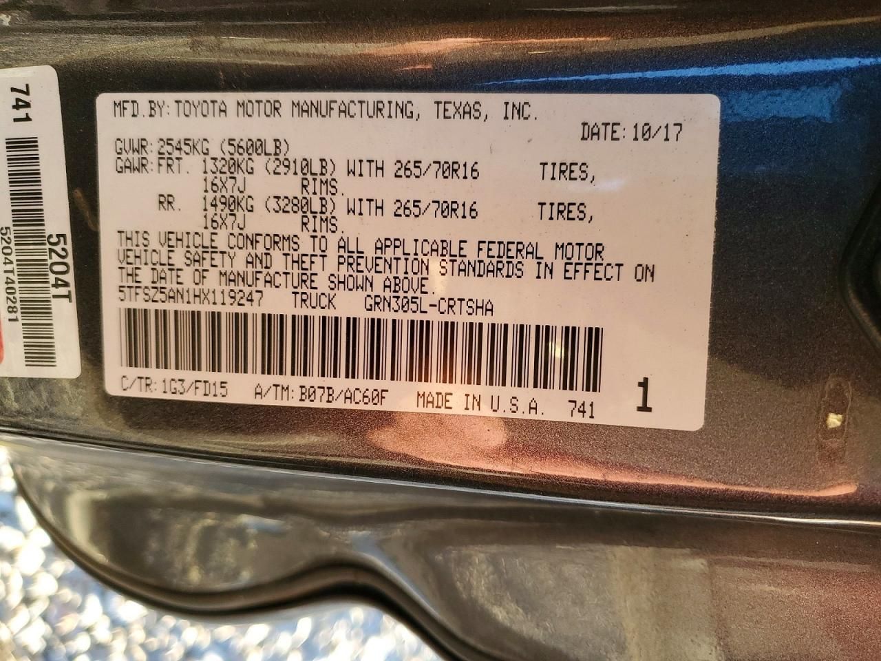 2017 Toyota Tacoma Access cab