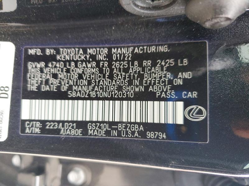 2022 Lexus Es 350 Base