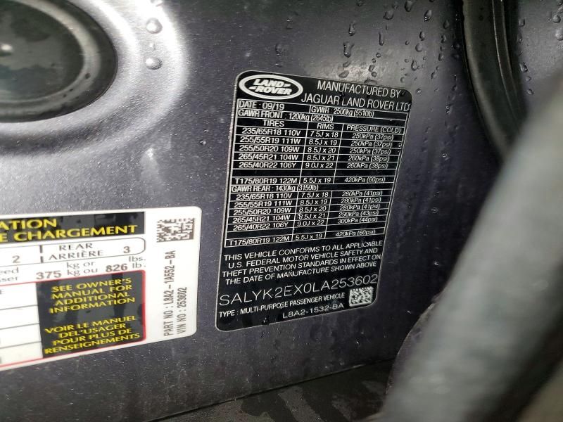 2020 Land Rover Range Rover Velar R-dynamic s