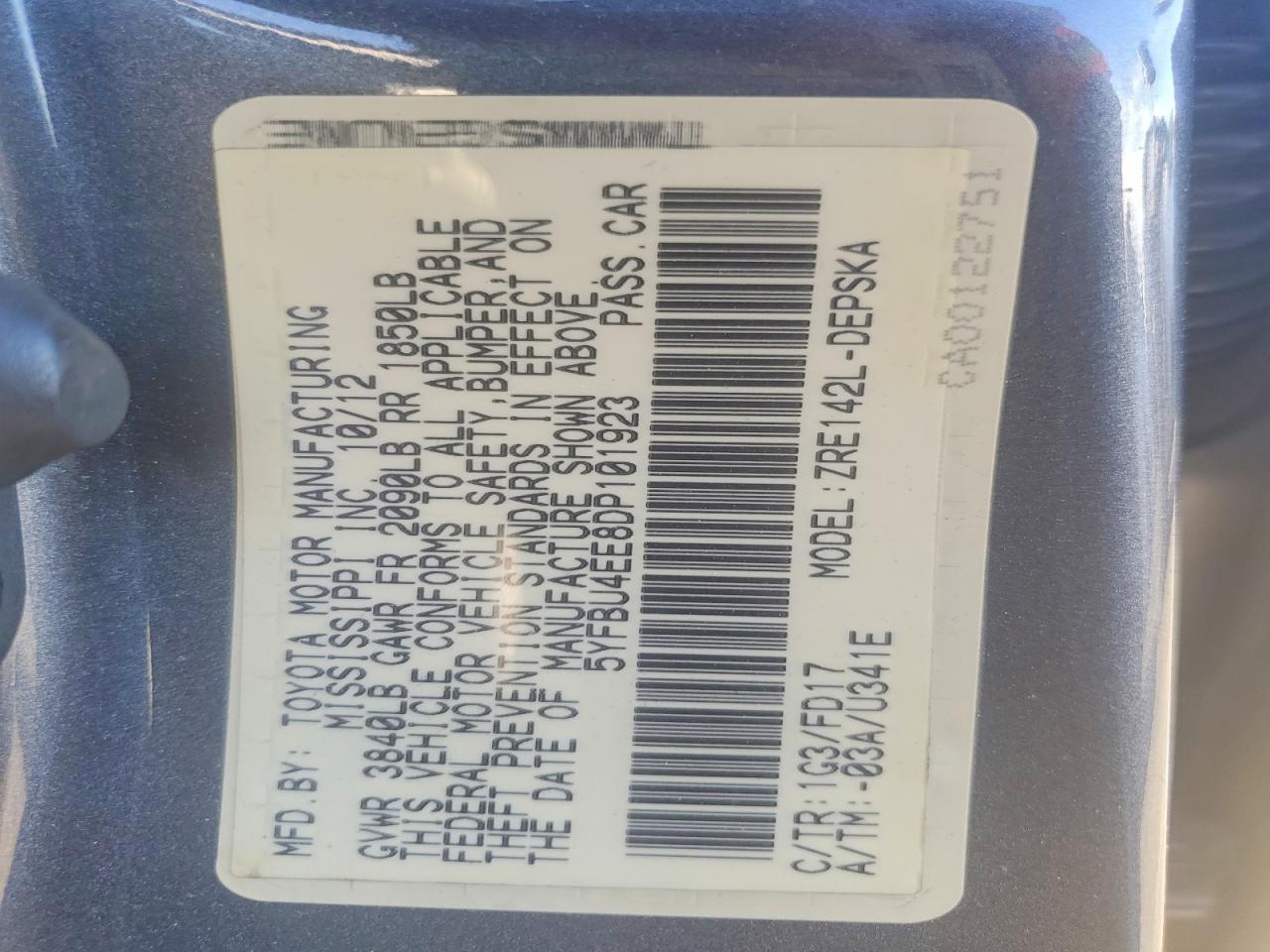 2013 Toyota Corolla Base