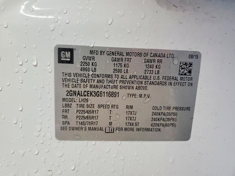 2016 Chevrolet Equinox lt