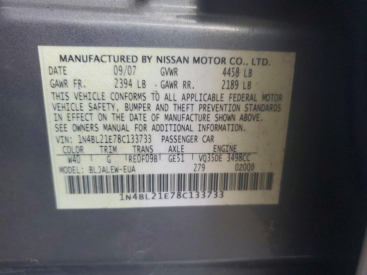 2008 Nissan Altima 3.5se