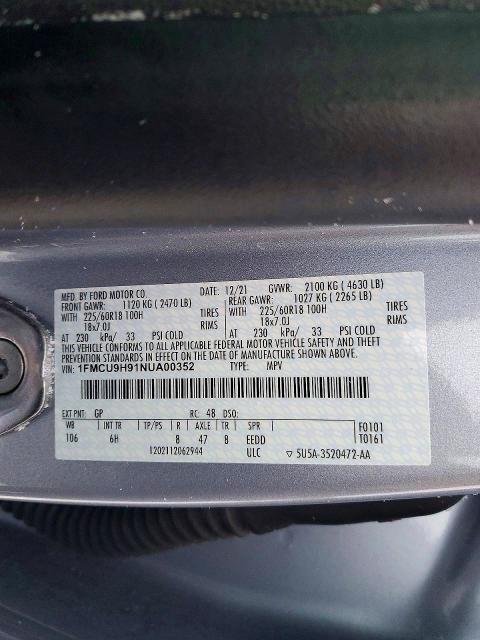 2022 Ford Escape sel