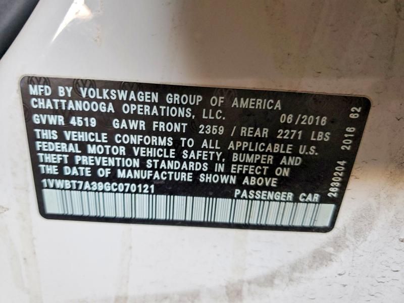 2016 Volkswagen Passat se