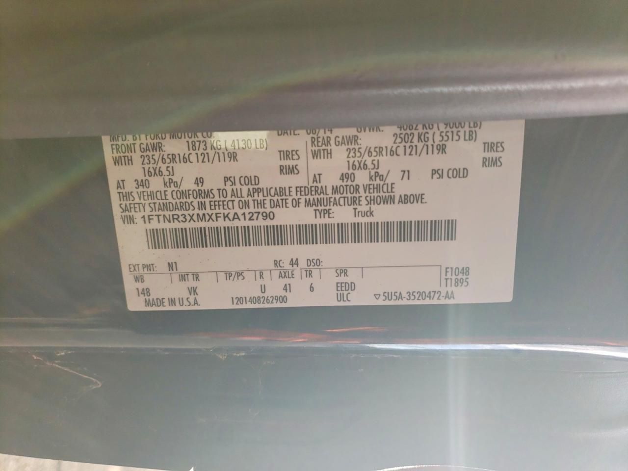 2015 Ford Transit T-250 Delivery Van