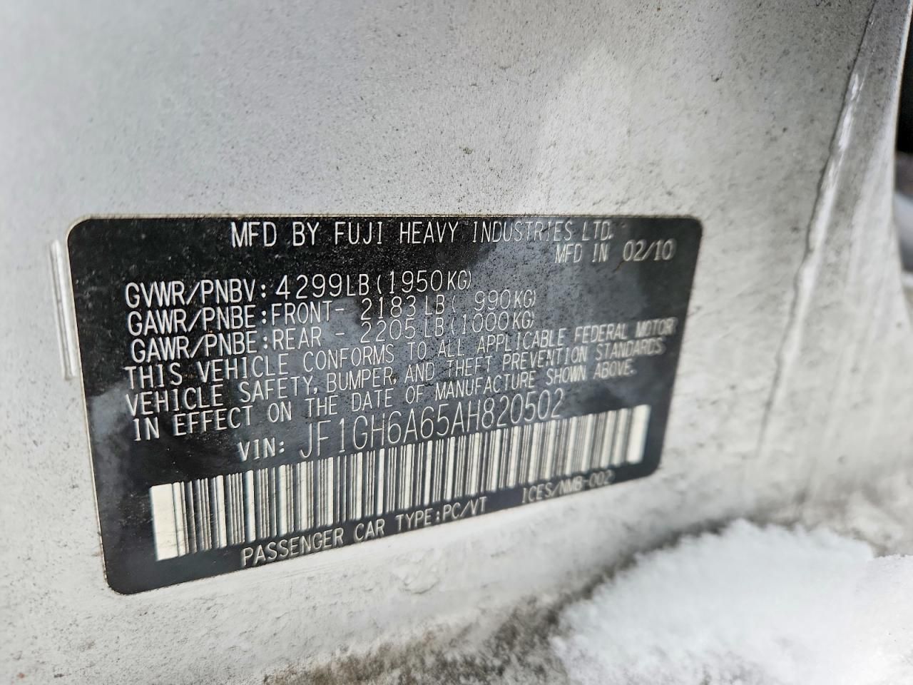 2010 Subaru Impreza 2.5i