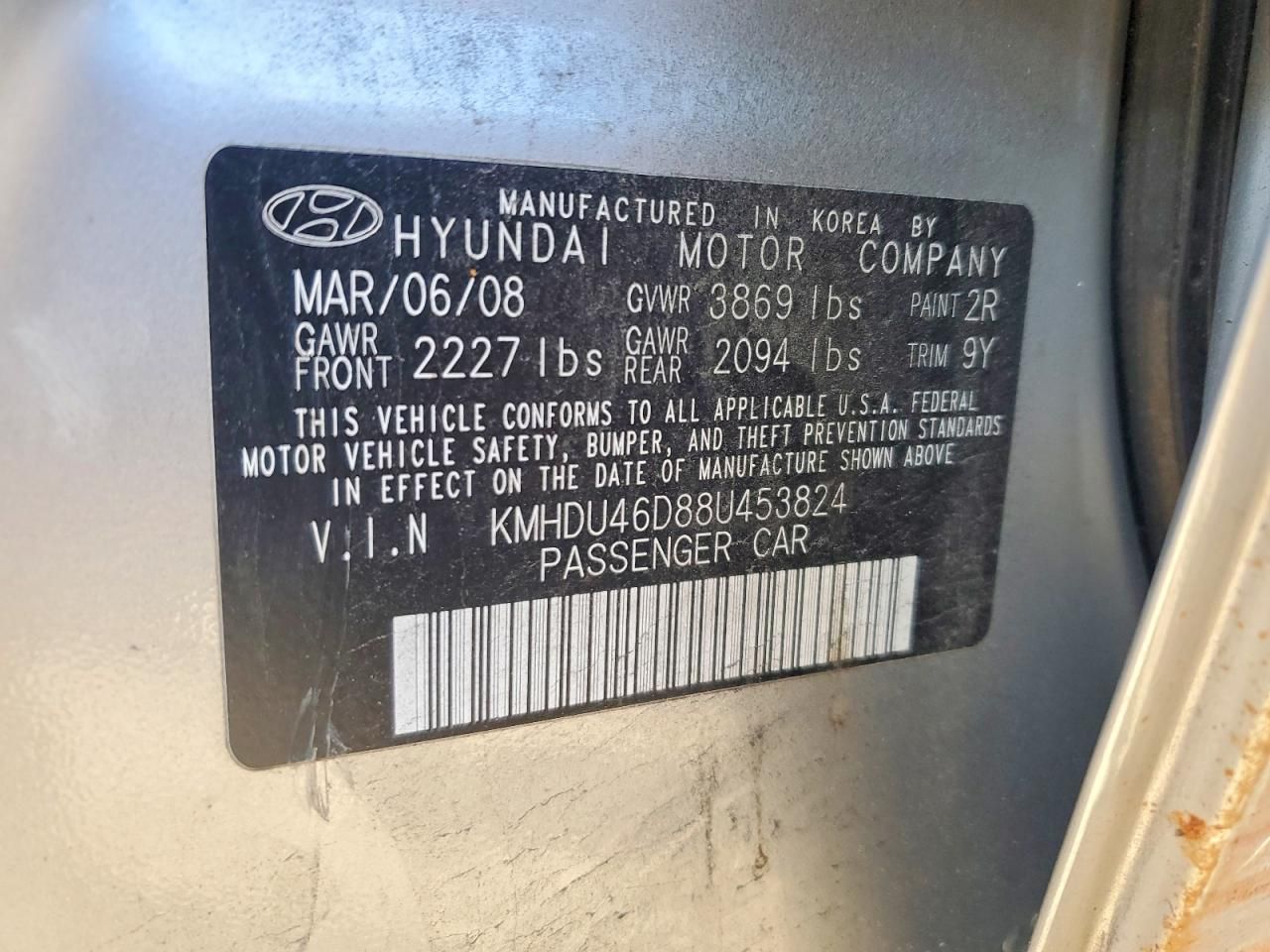 2008 Hyundai Elantra gls