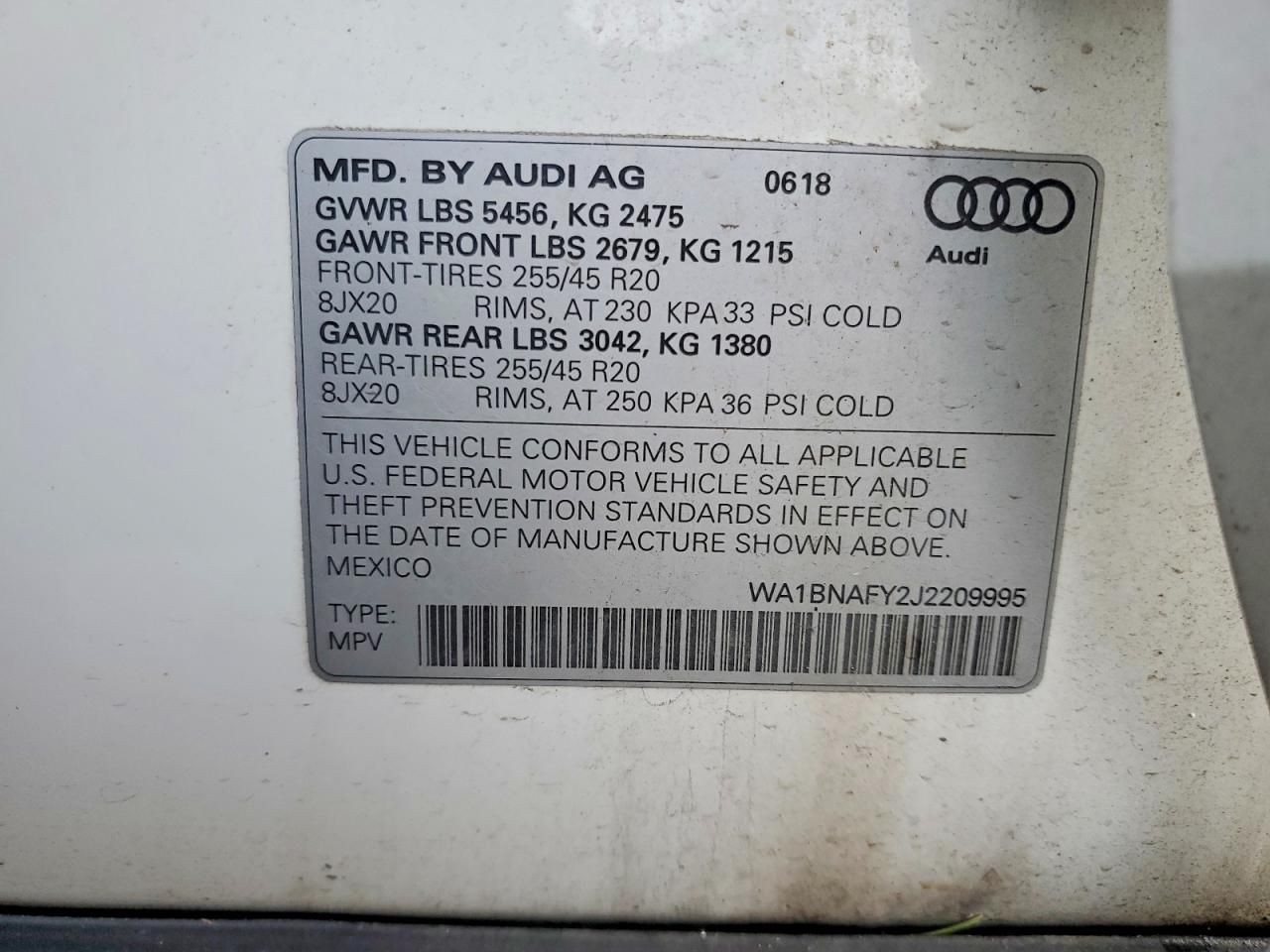 2018 Audi Q5 Premium Plus