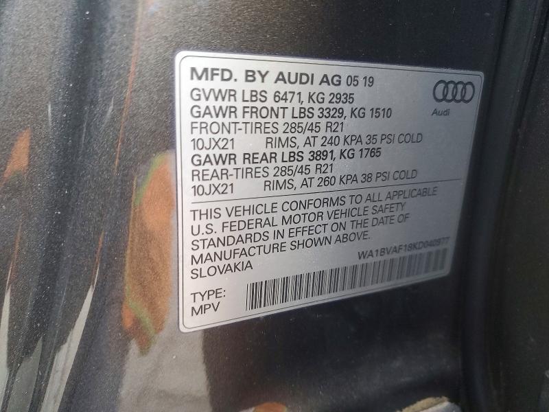 2019 Audi Q8 Premium Plus