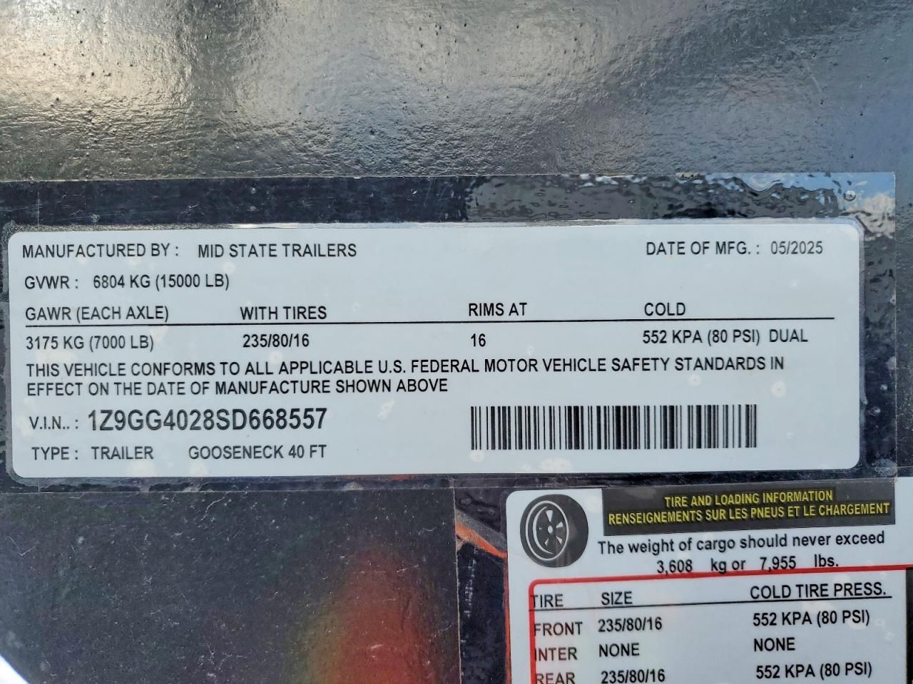 2025 Midstate Flatbed Trailer