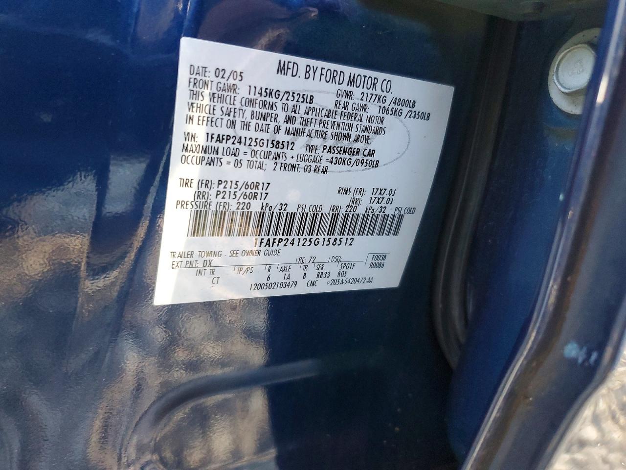 2005 Ford Five Hundred sel