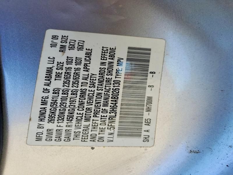 2010 Honda Odyssey exl