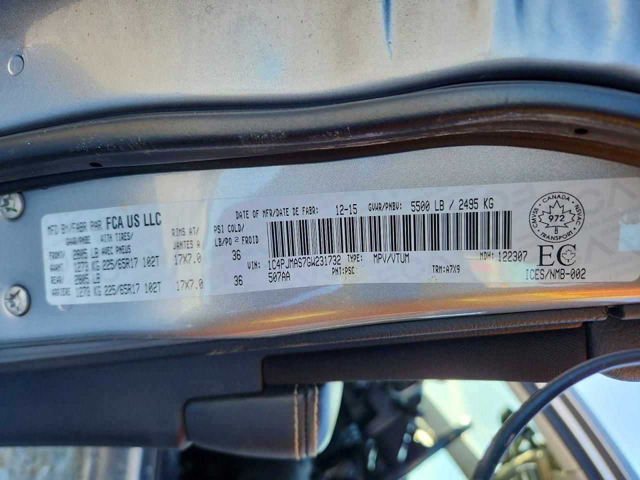 2016 Jeep Cherokee Sport