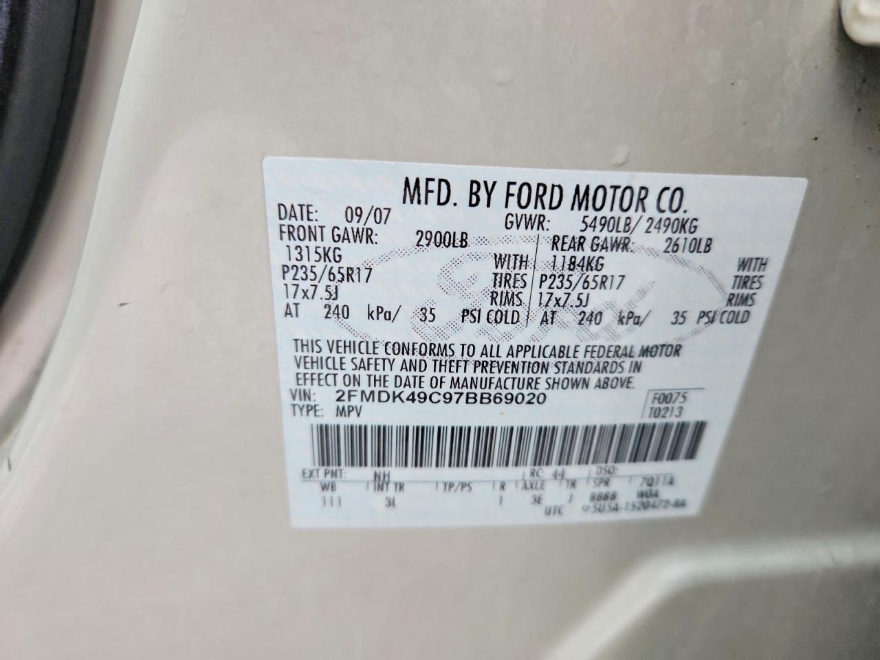 2007 Ford Edge sel Plus