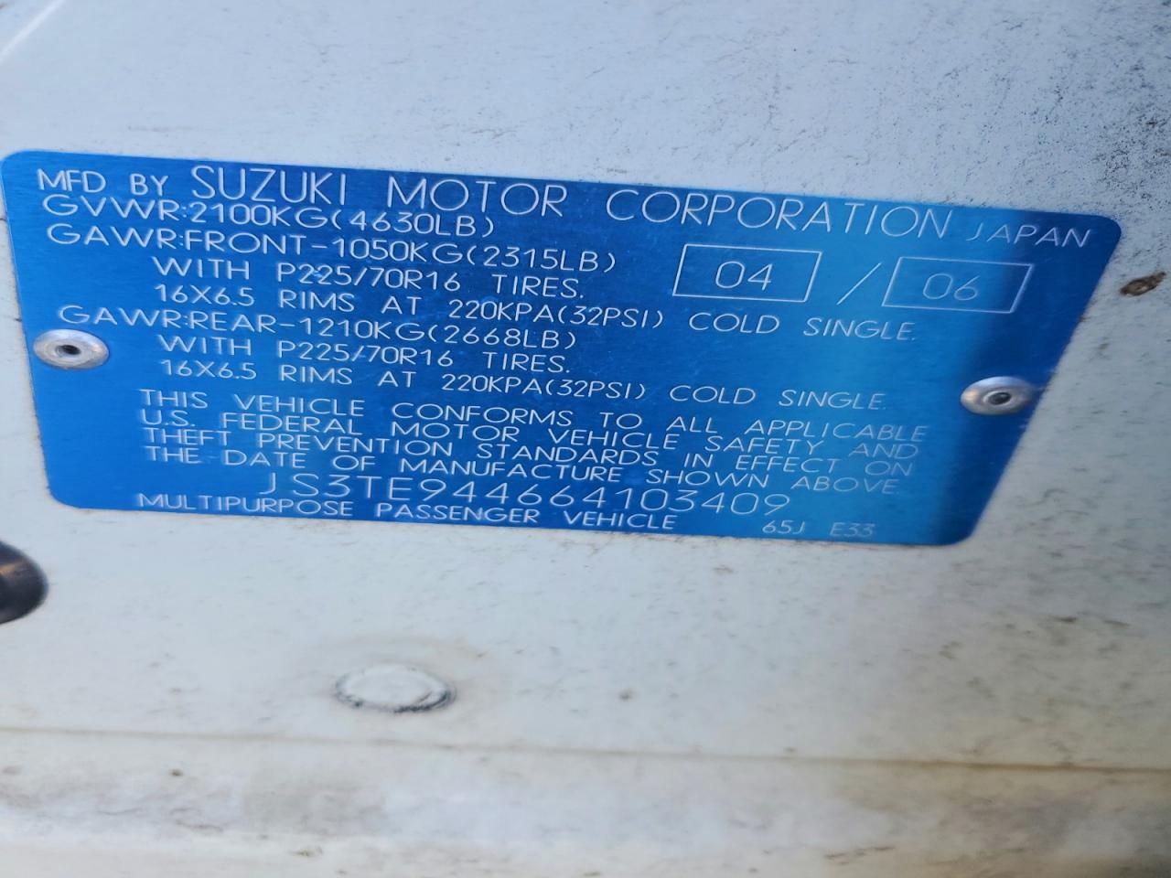 2006 Suzuki Grand Vitara Xsport