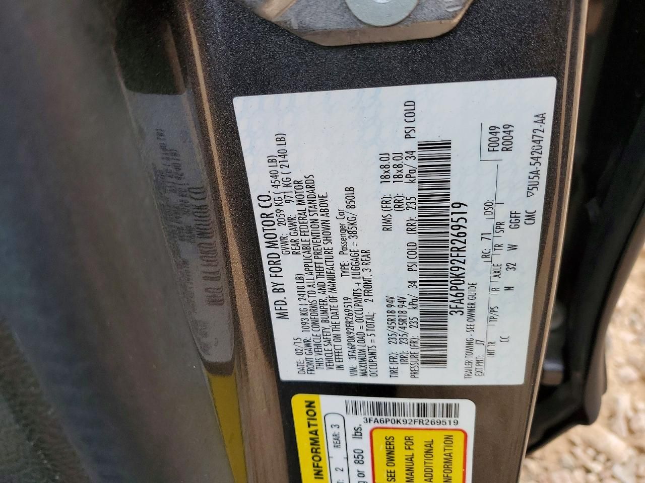 2015 Ford Fusion Titanium