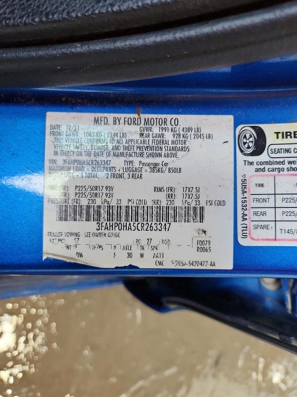 2012 Ford Fusion se