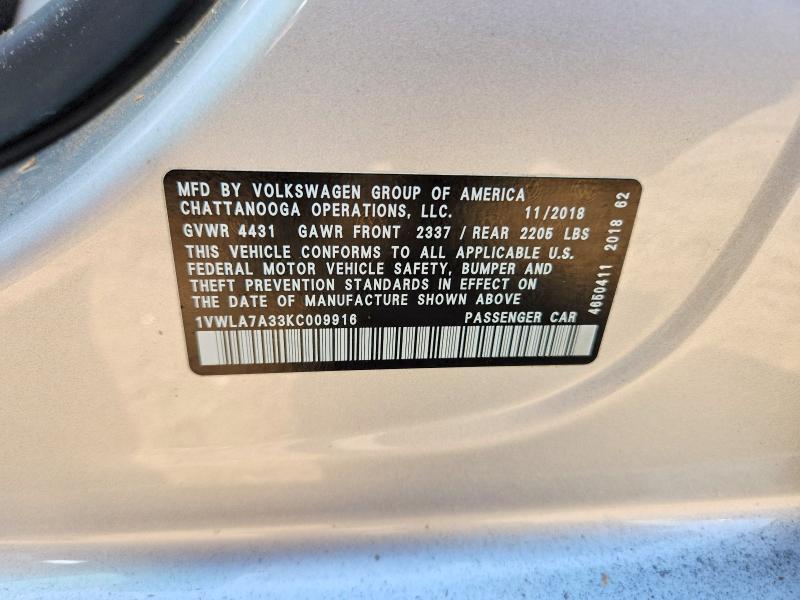 2019 Volkswagen Passat Wolfsburg