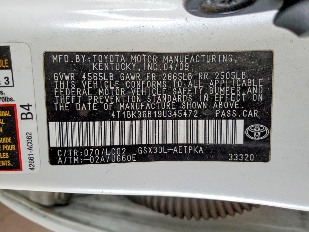 2009 Toyota Avalon xl