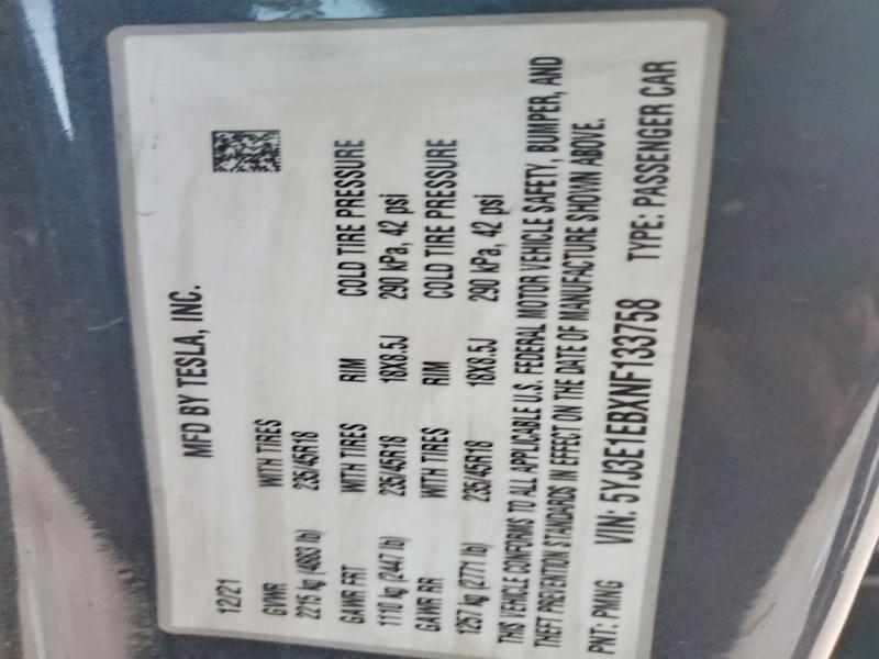 2022 Tesla Model 3