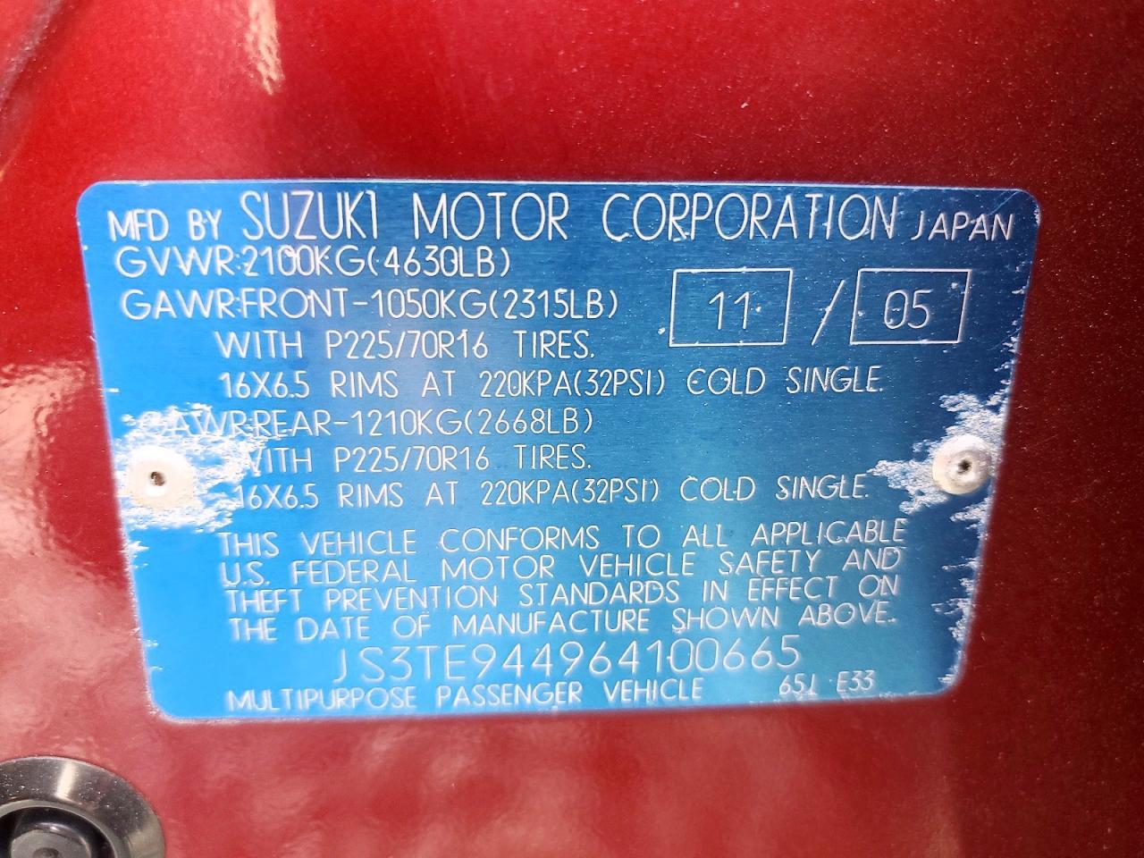 2006 Suzuki Grand Vitara Xsport