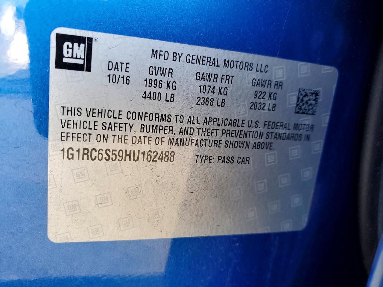 2017 Chevrolet Volt lt