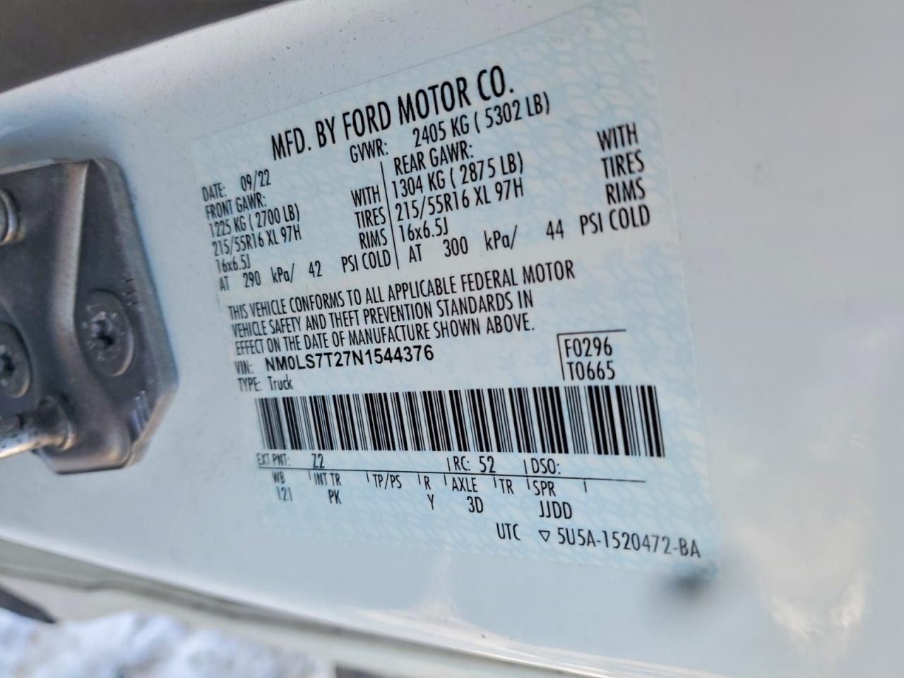 2022 Ford Transit Connect XLT