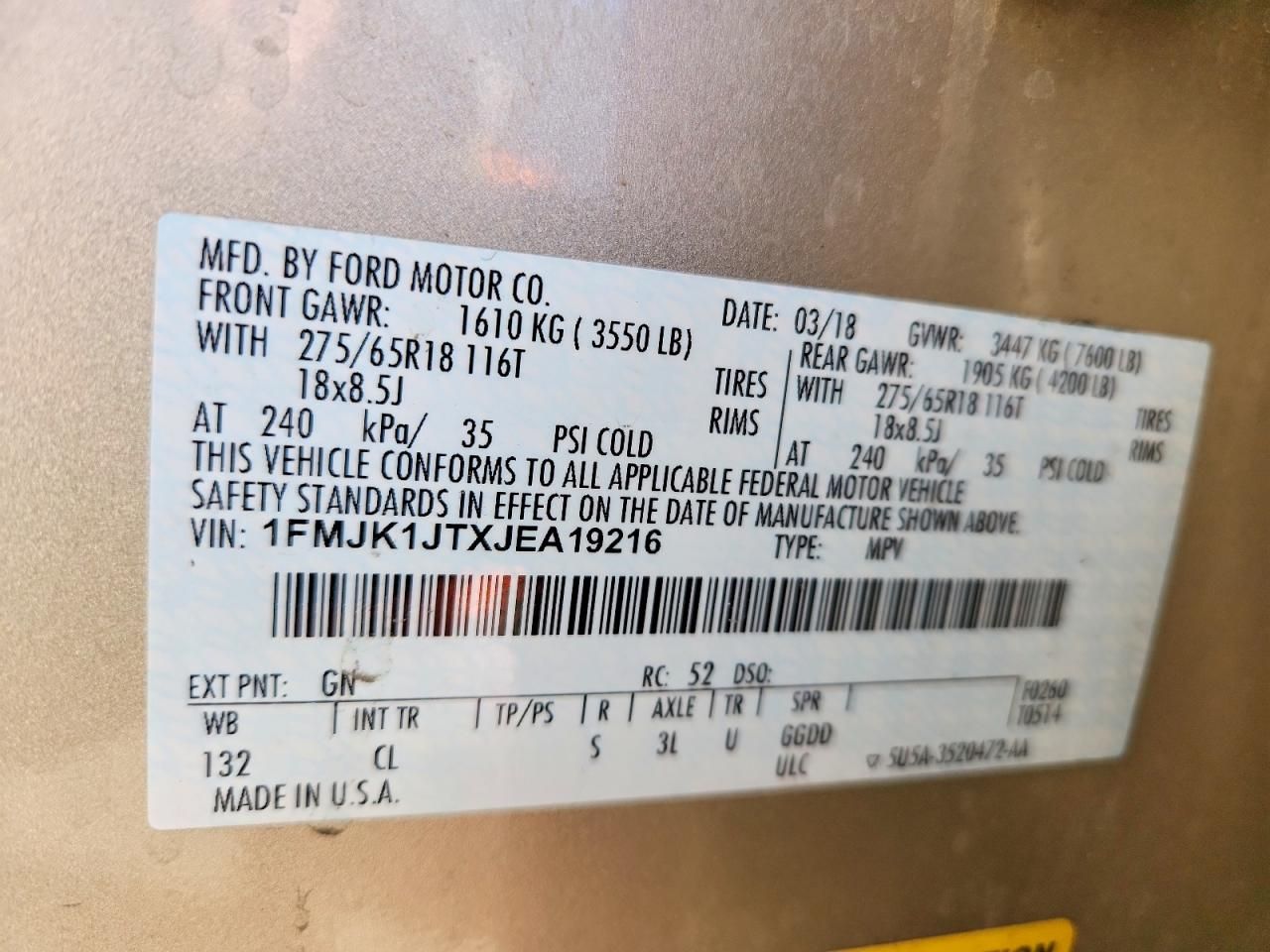 2018 Ford Expedition max xlt