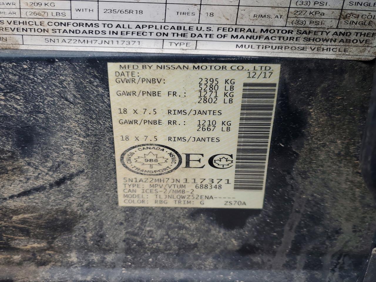 2018 Nissan Murano s